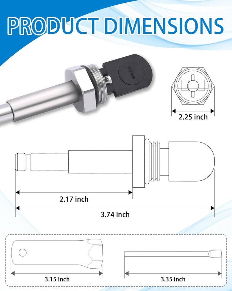 OrgCreator Renovation RP5649 Push Button Diverter for Delta Single Handle Tub & Shower Valve, 304 Stainless Steel Core with Installation Tool, Replaces RP5649 - Image 2